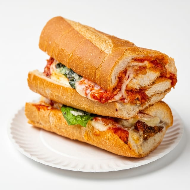 The Bomb Parm Hero Sandwich.
